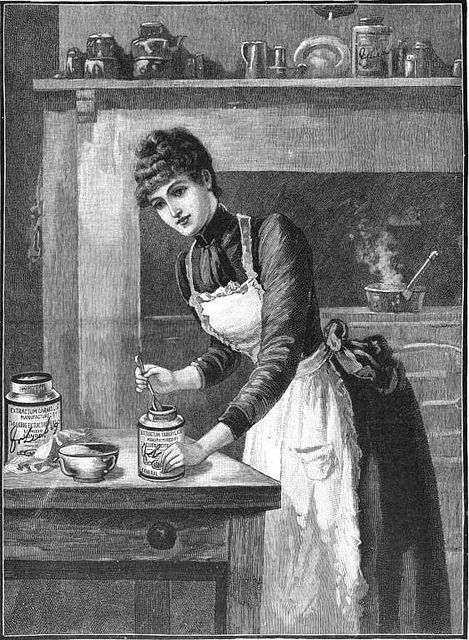 image cropped from a vintage Liebeg advertisement for soup stock